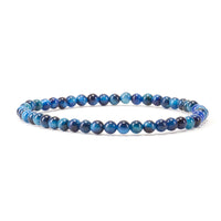 Cherry Tree Collection | Stretch Bracelet | 4mm Beads (Jade Blue Tiger's Eye)