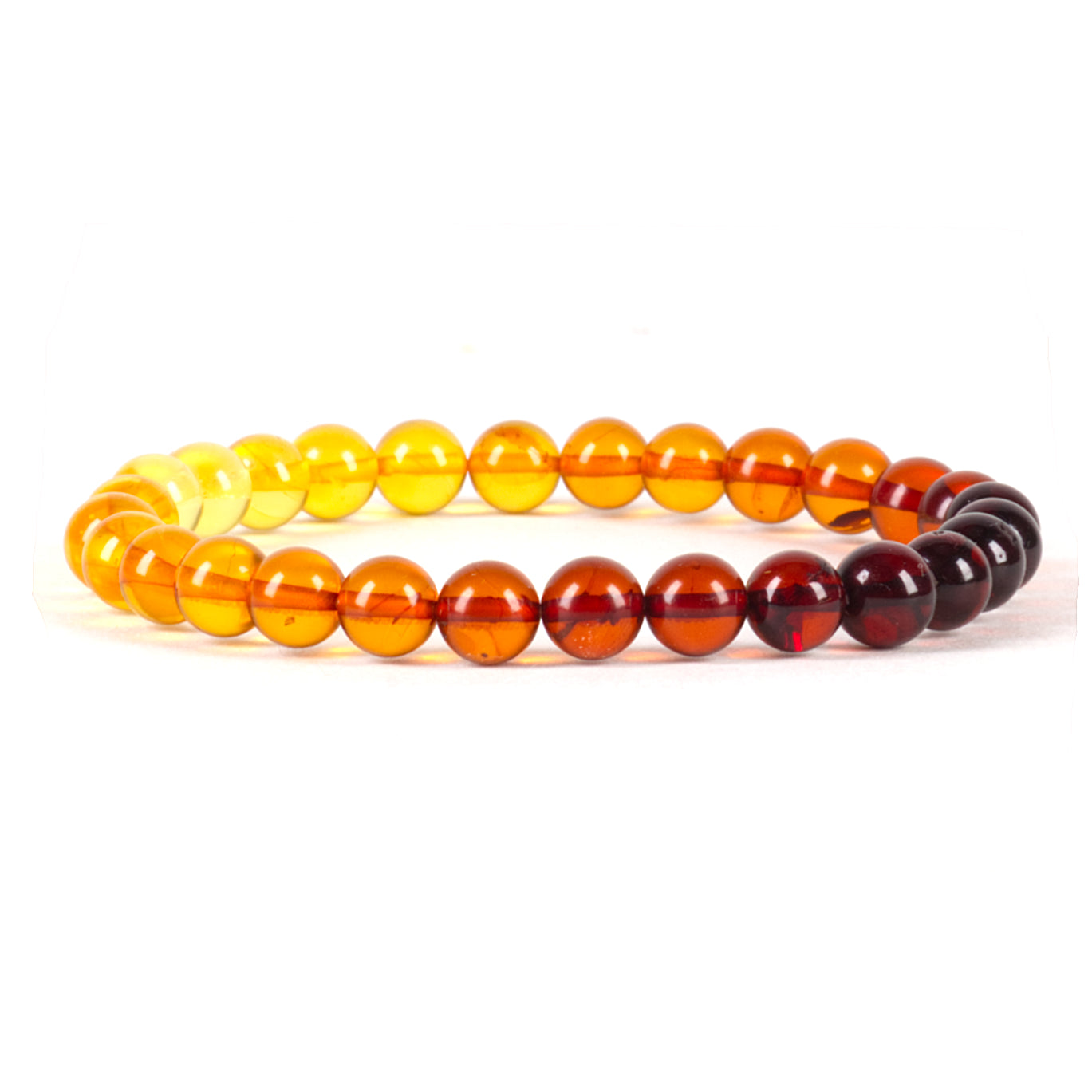 Cherry Tree Collection | Stretch Bracelet | 6mm Beads (Amber-Ombre)