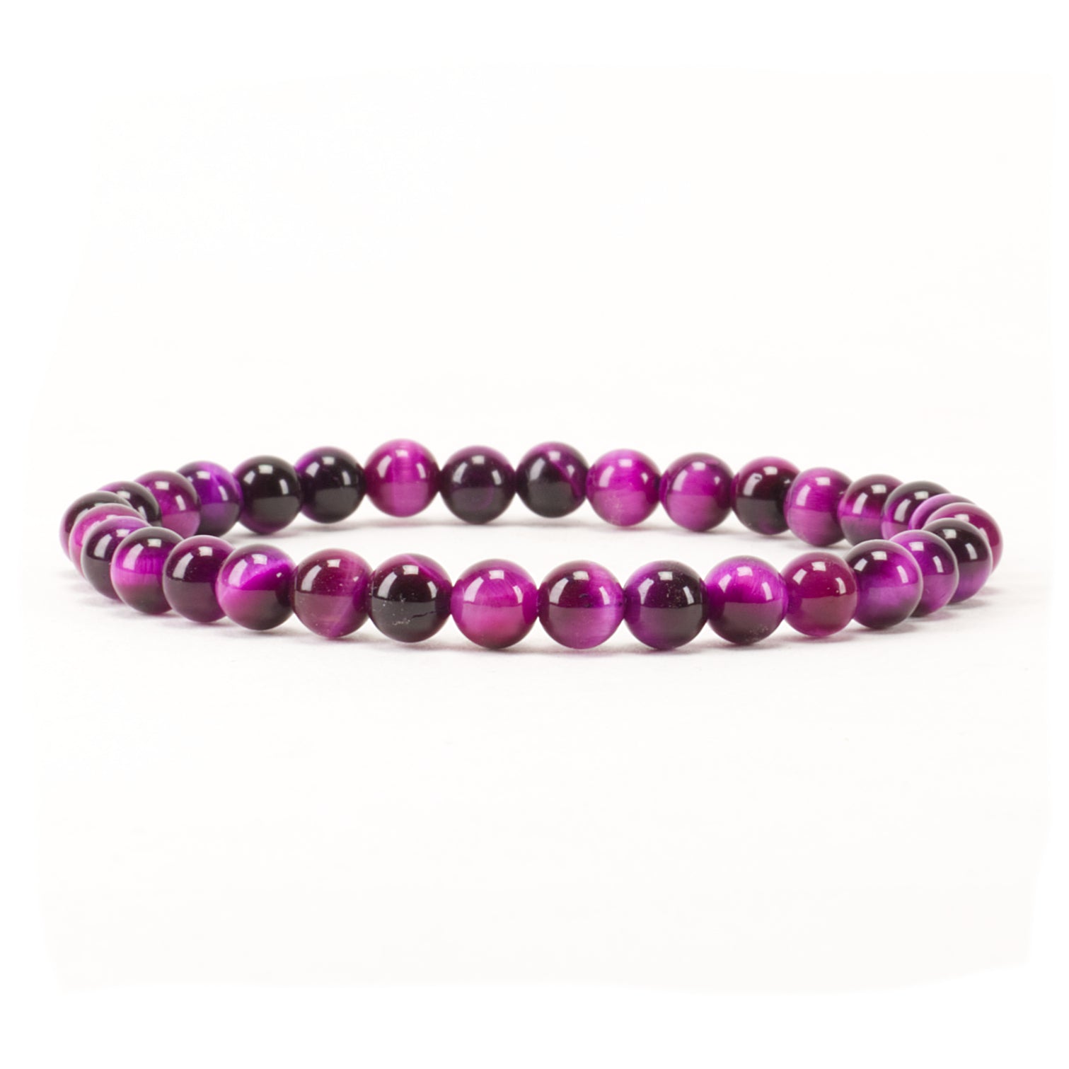 Cherry Tree Collection | Stretch Bracelet | 6mm Beads (Purple Tiger's Eye)