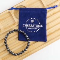 Cherry Tree Collection | Stretch Bracelet | 8mm Beads (Hematite)