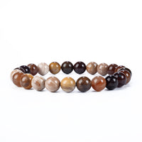 Cherry Tree Collection | Stretch Bracelet | 8mm Beads (Wood Opalite)