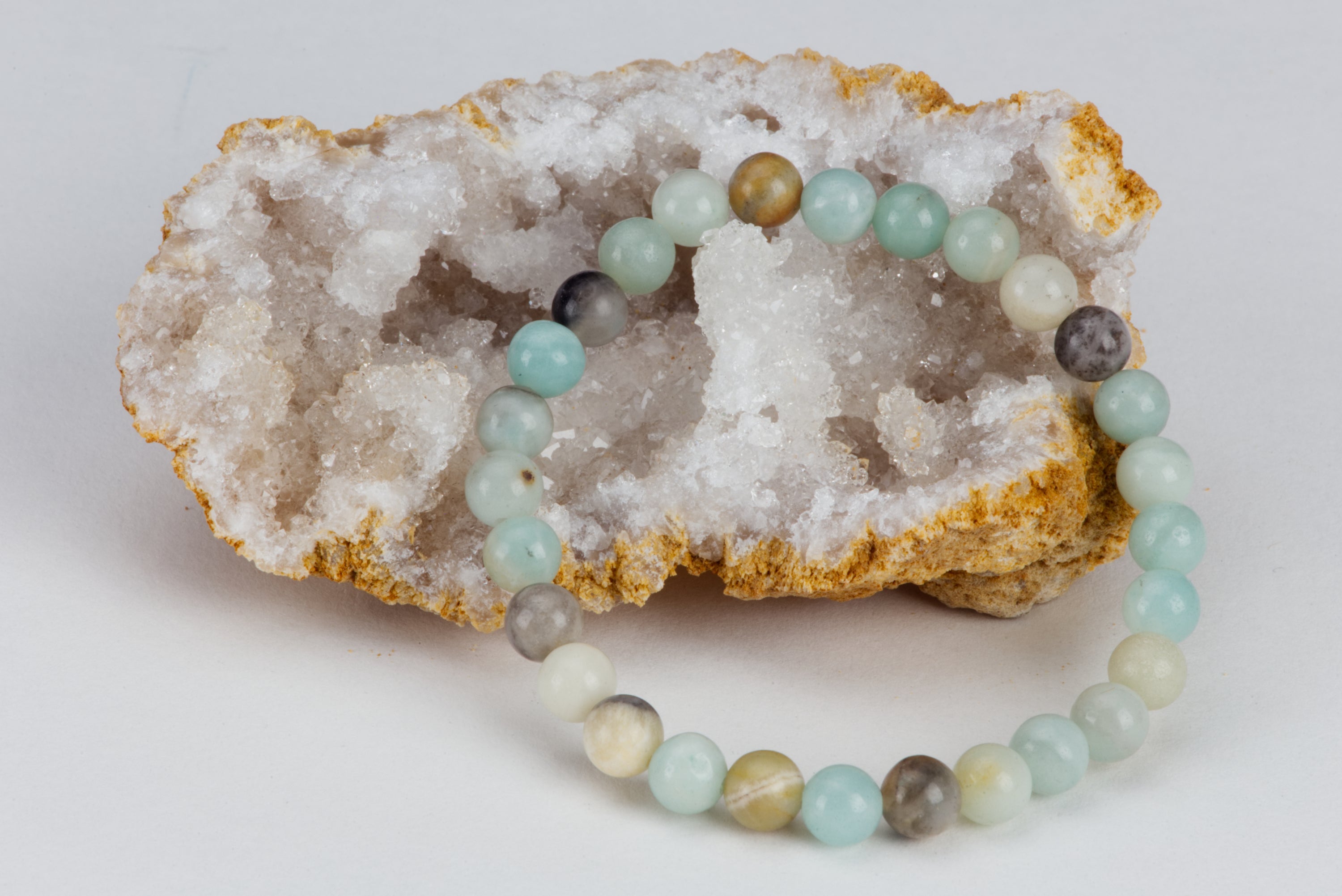 Set of 3 amazonite stretch hotsell bracelets