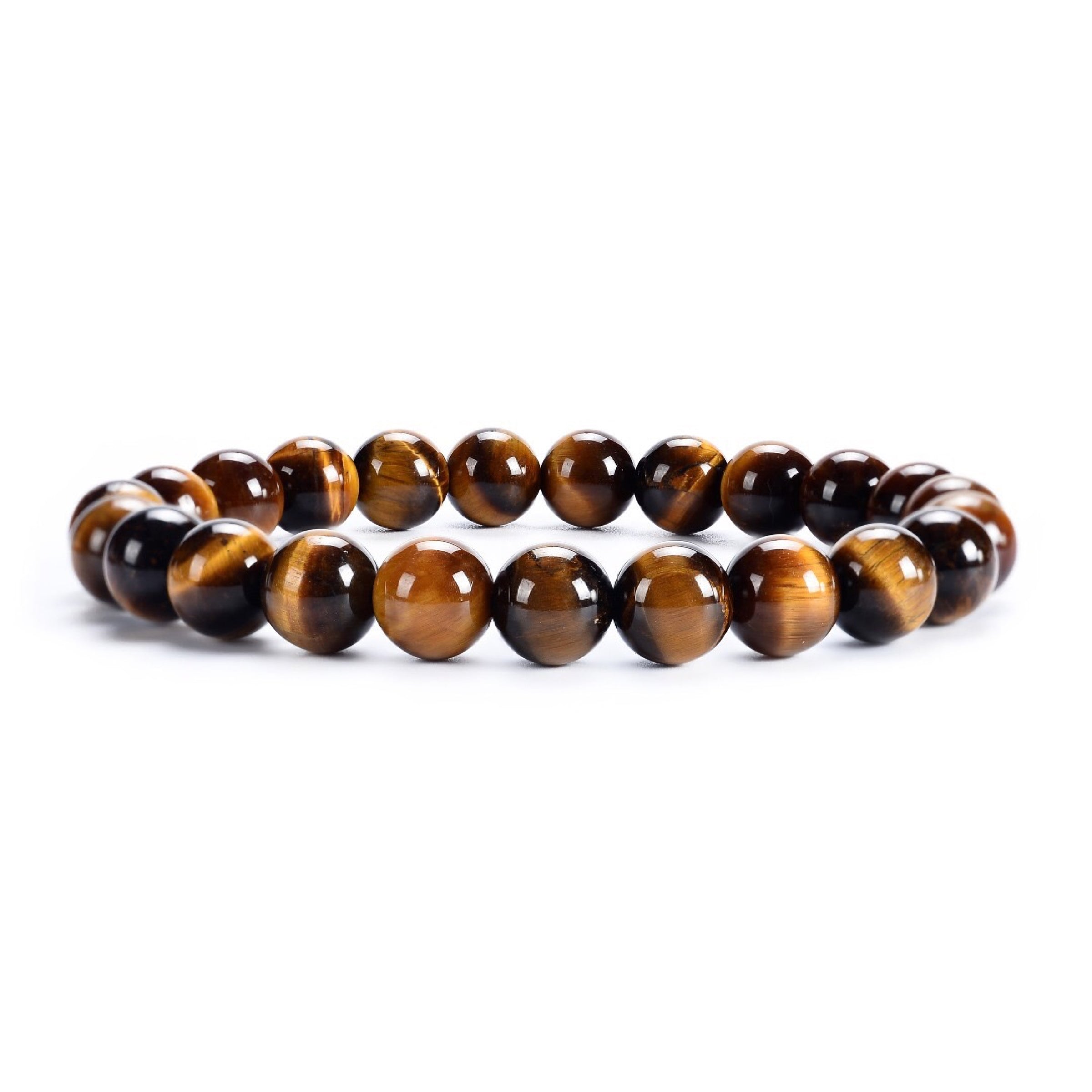 Mixed Tigers Eye Elastic Bracelet - 8mm Beads